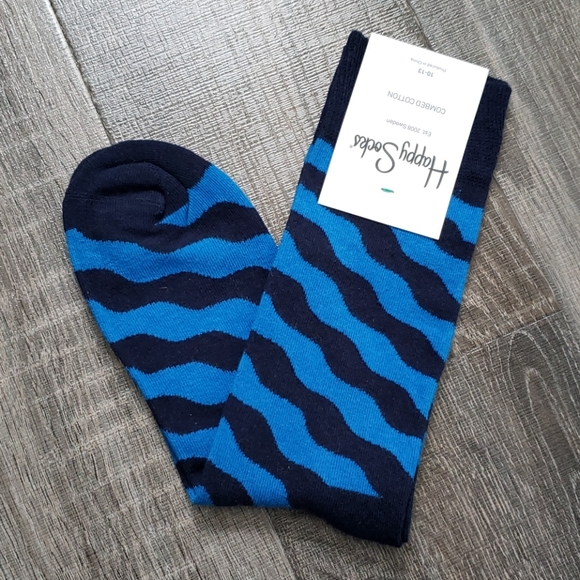 Happy Socks Other - Happy Socks combed cotton "wavy stripe" Socks